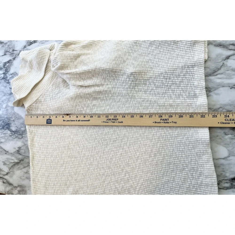 Free People Beach World Traveler Split Back Hem Women's Size‎ Sm Ivory USA Made